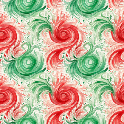 Watercolor Christmas Swirls Fat Quarter Bundle