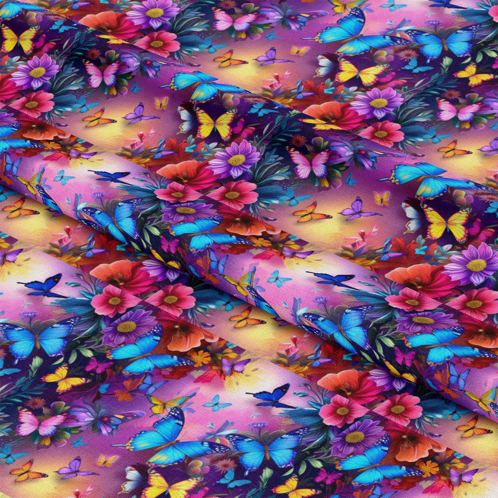 Fantasy Butterflies Pattern 19 Quilting Cotton Fabric