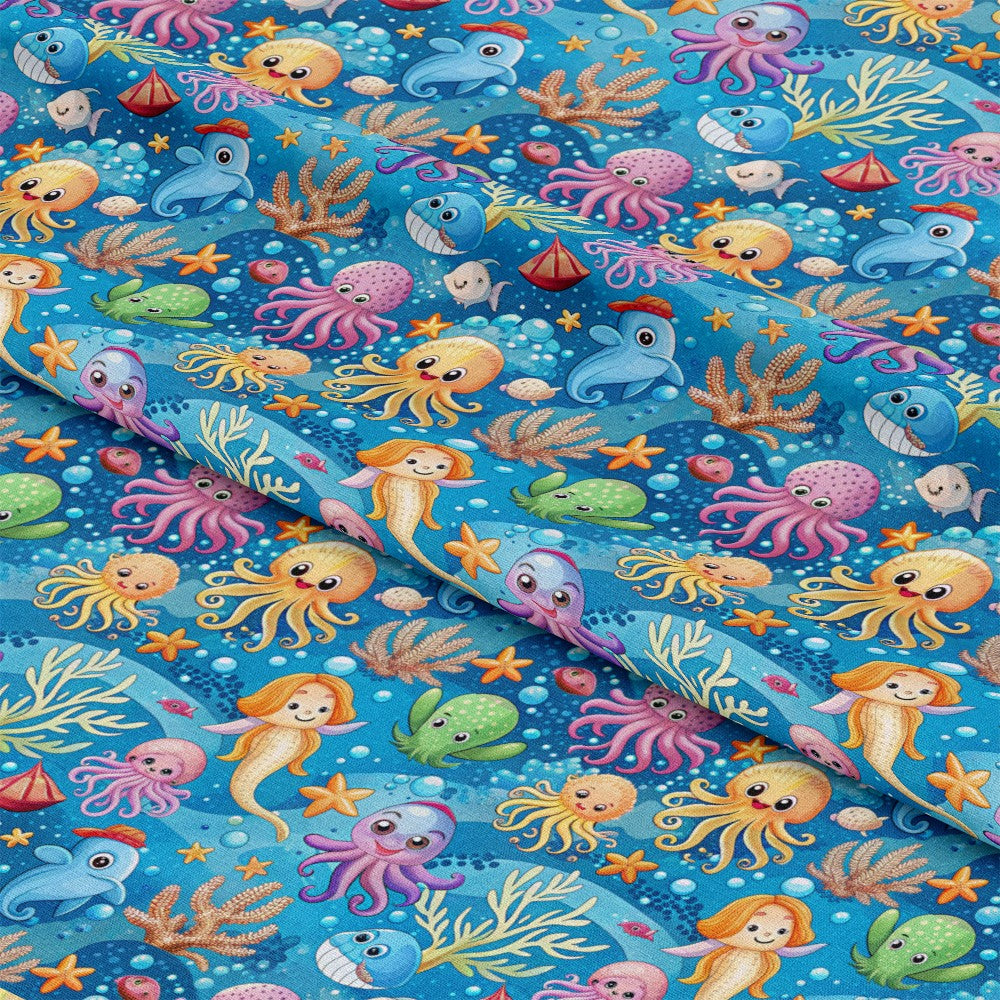 Magical Sea Pattern 12 Quilting Cotton Fabric