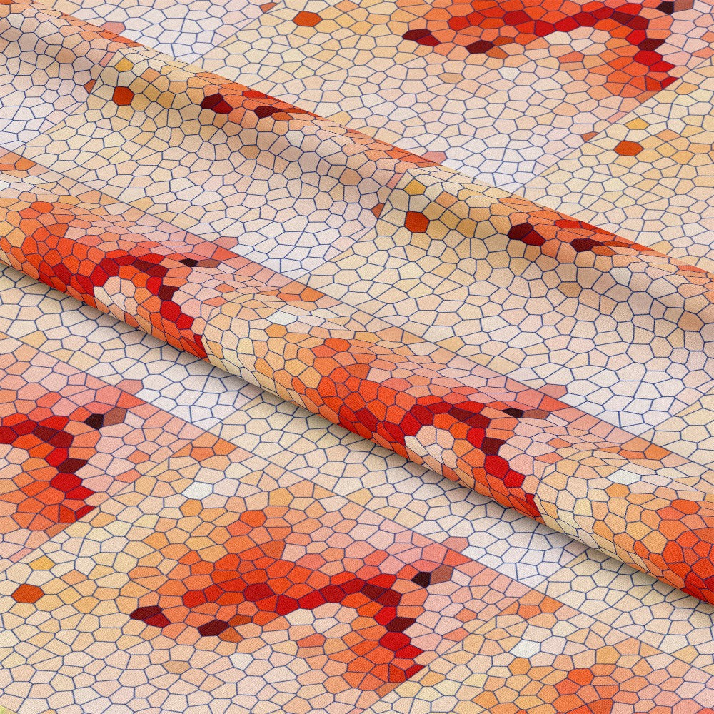 Mosaic Love Pattern 2 Quilting Cotton Fabric