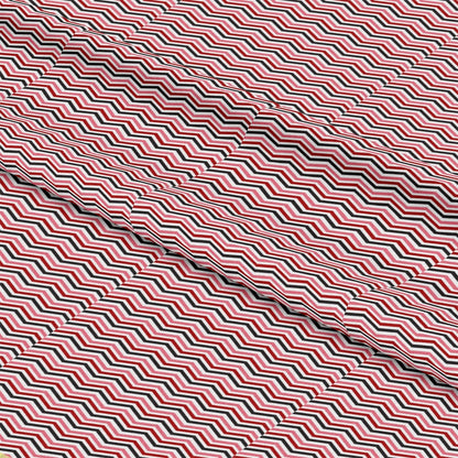 50s Black and Red Diner Pattern 1 Quilting Cotton Fabric