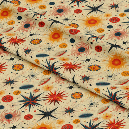 Retro Starburst Pattern 1 Quilting Cotton Fabric
