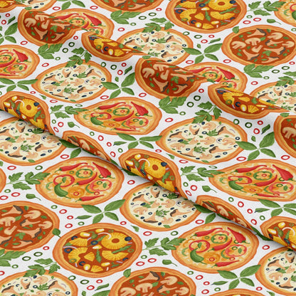 Pizza Pattern 8 Quilting Cotton Fabric