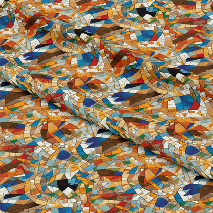 Mosaic Art Pattern 18 Quilting Cotton Fabric