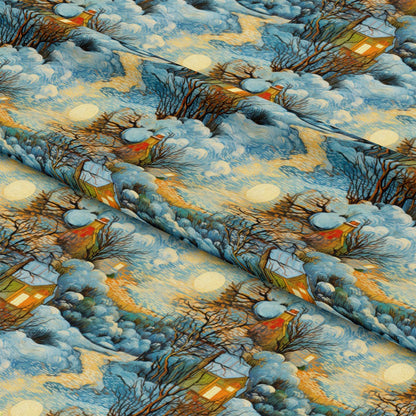 Winter Under the Dawn Pattern 4 Quilting Cotton Fabric