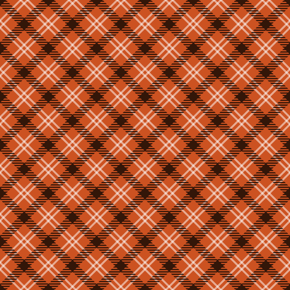 Fall Orange Plaid Fat Quarter Bundle
