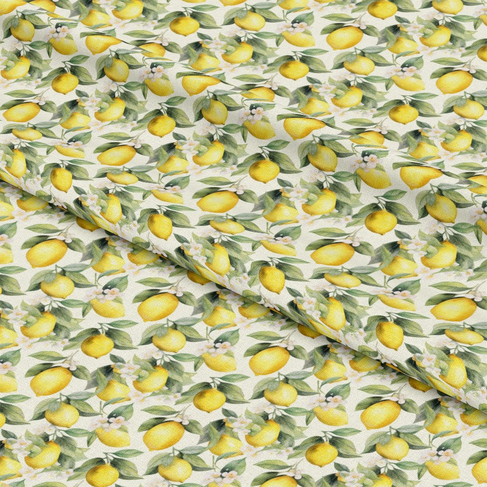 Lemons and Citrus Sour Splash Pattern 4 Quilting Cotton Fabric
