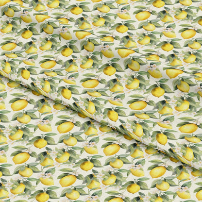 Lemons and Citrus Sour Splash Pattern 4 Quilting Cotton Fabric