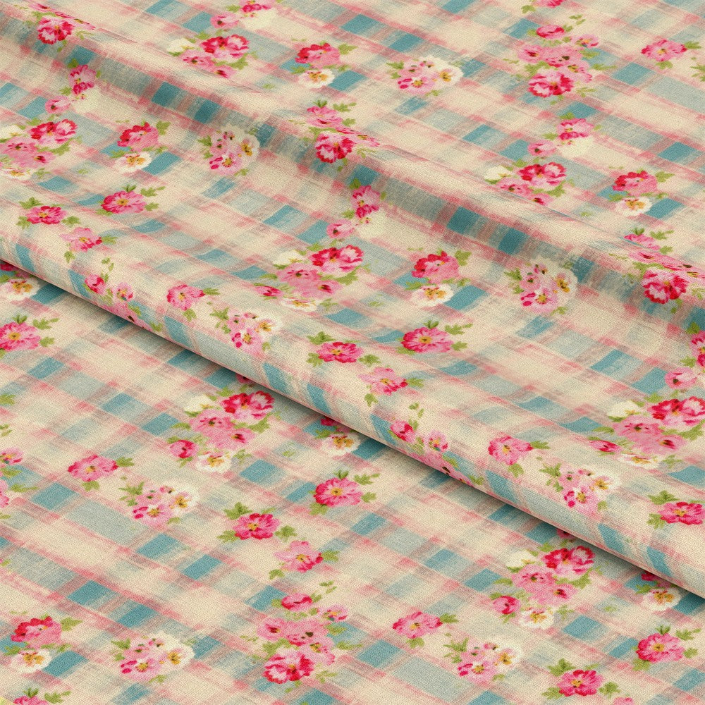 Country Girl Plaid Pattern 3 Quilting Cotton Fabric