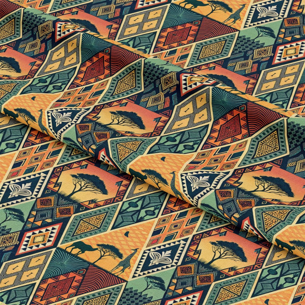 African Tribal Pattern 3 Quilting Cotton Fabric