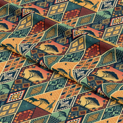 African Tribal Pattern 3 Quilting Cotton Fabric