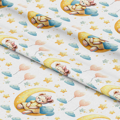 Daisy Teddy Bears Pattern 3 Quilting Cotton Fabric
