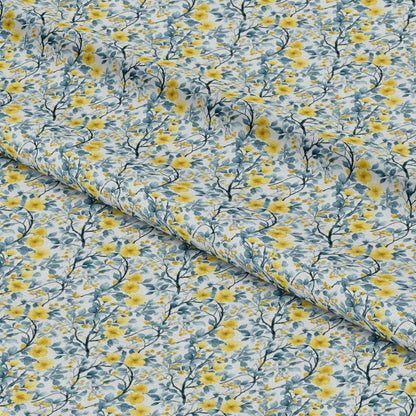 Blue Jay Florals Pattern 2 Quilting Cotton Fabric