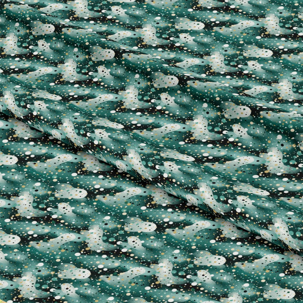 Green Confetti Pattern 10 Quilting Cotton Fabric
