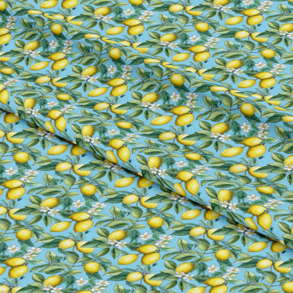 Lemons and Citrus Sour Splash Pattern 5 Quilting Cotton Fabric