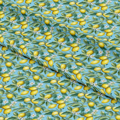 Lemons and Citrus Sour Splash Pattern 5 Quilting Cotton Fabric