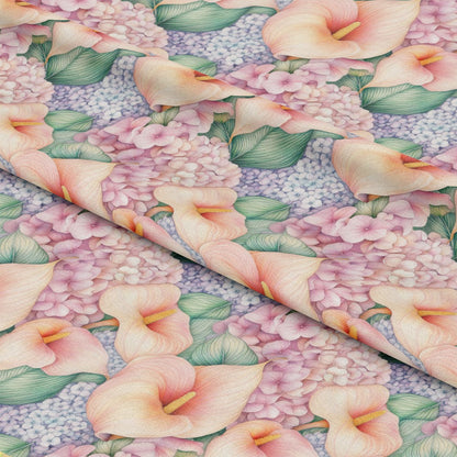 Pastel Calla Lily Pattern 5 Quilting Cotton Fabric