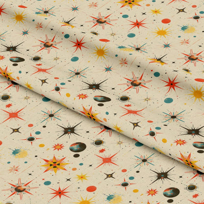 Retro Starburst Pattern 23 Quilting Cotton Fabric