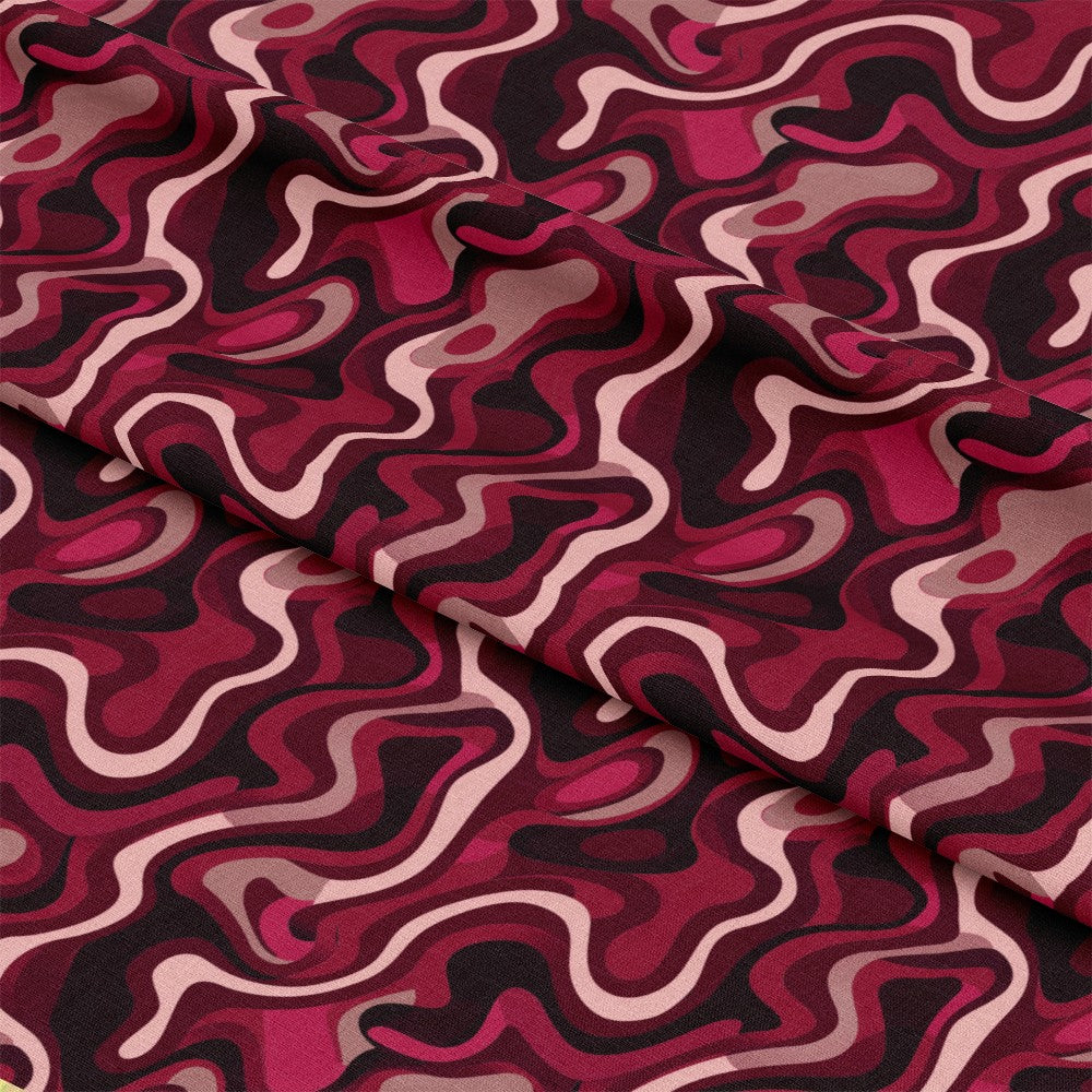 Burgundy Abstract Pattern 6 Quilting Cotton Fabric