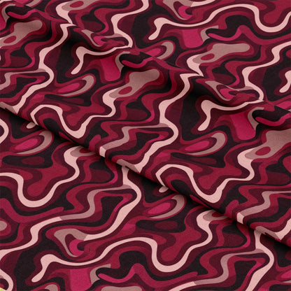 Burgundy Abstract Pattern 6 Quilting Cotton Fabric