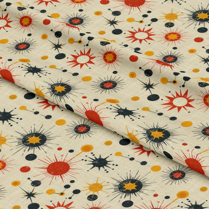 Retro Starburst Pattern 3 Quilting Cotton Fabric