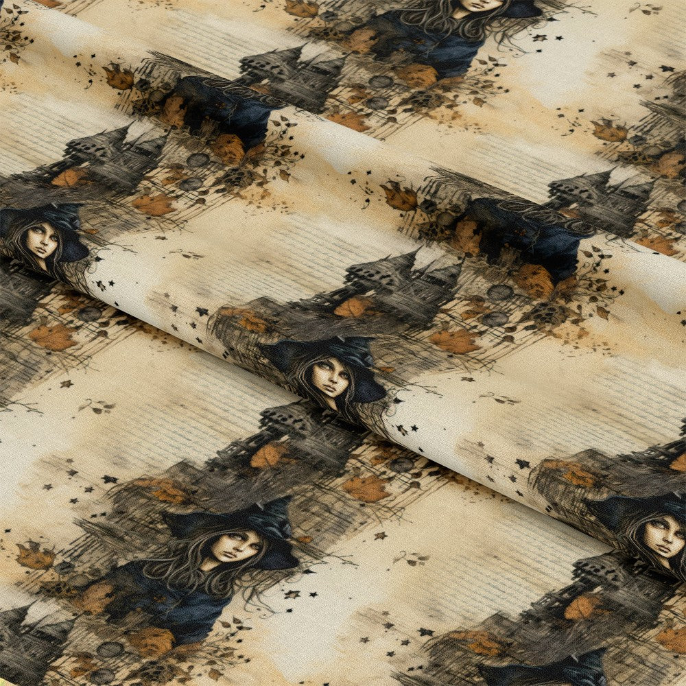 Witchy Halloween Pattern 2 Quilting Cotton Fabric