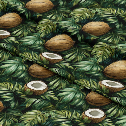 Coconut Jungle Leaves Pattern 14 Quilting Cotton Fabric