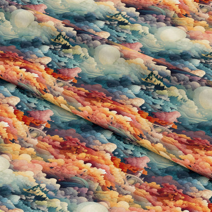 Colorful Clouds Pattern 7 Quilting Cotton Fabric