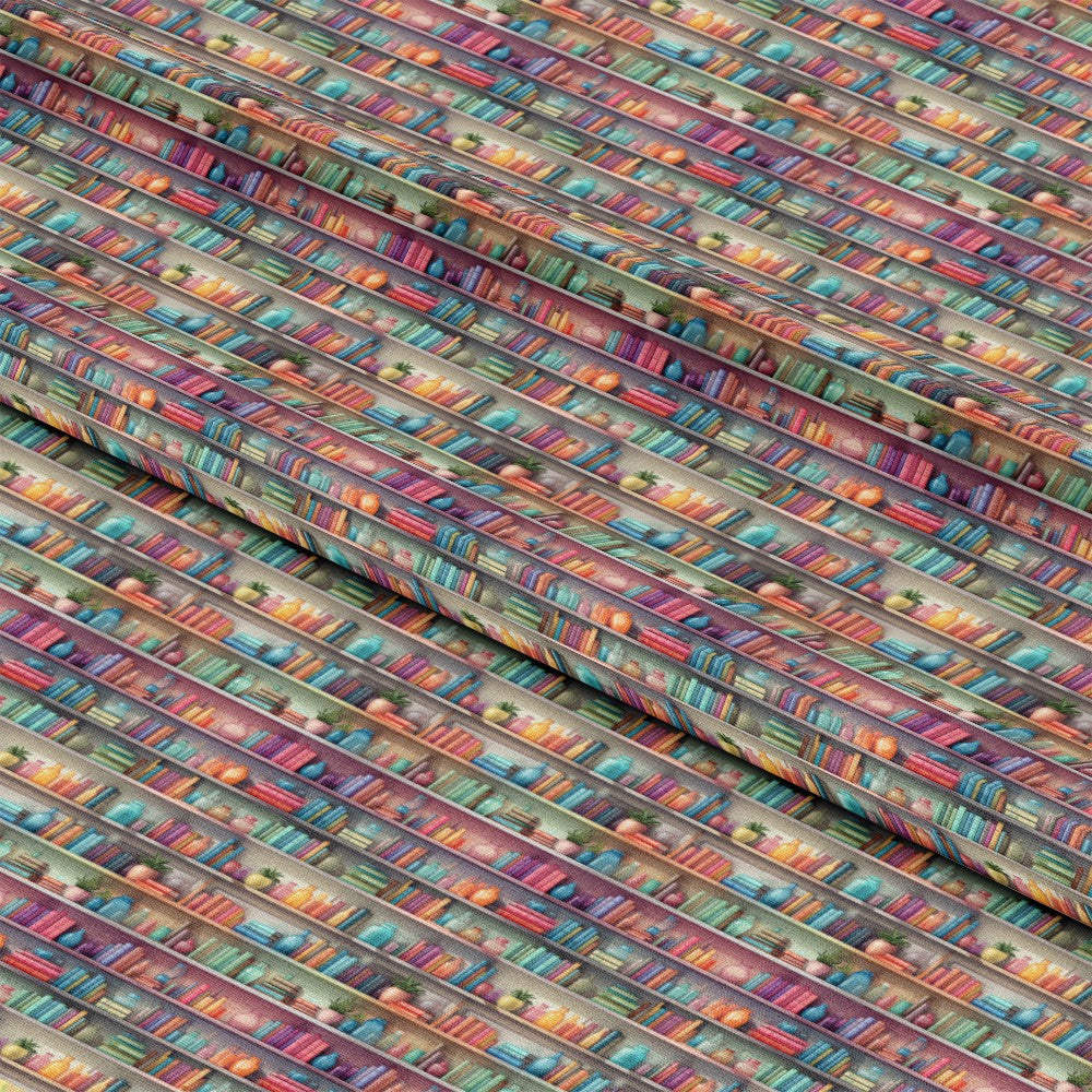 Bookshelf Pattern 6 Quilting Cotton Fabric