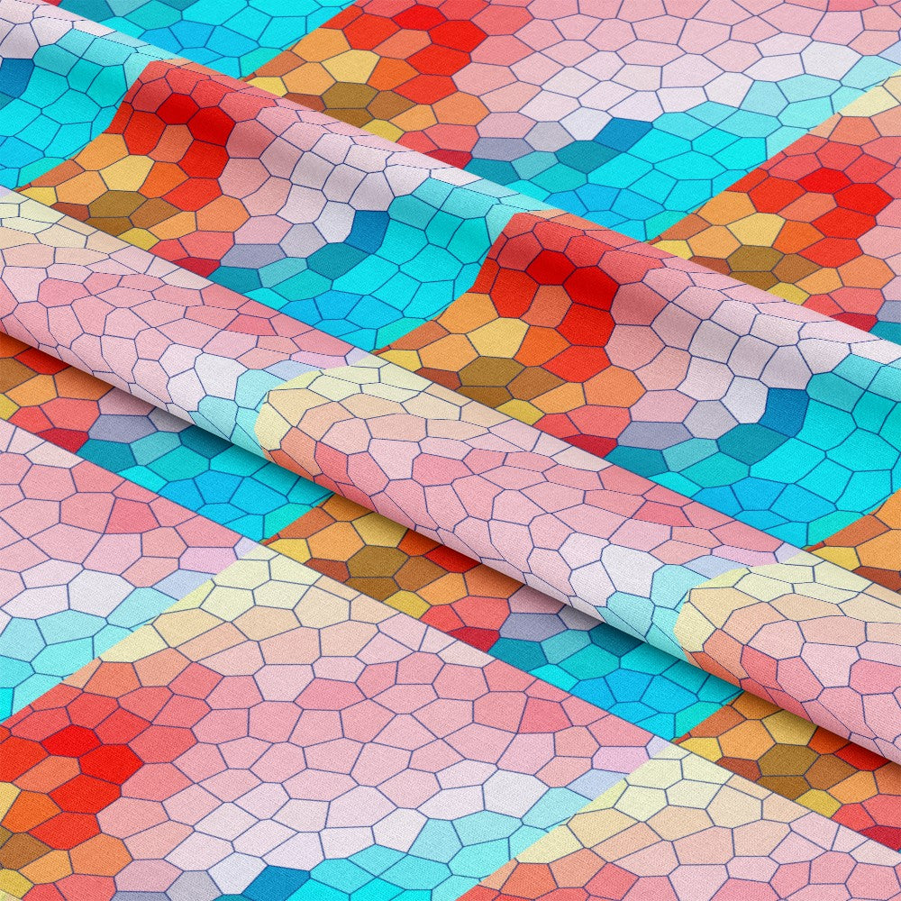 Mosaic Love Pattern 12 Quilting Cotton Fabric