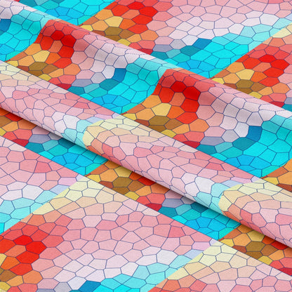 Mosaic Love Pattern 12 Quilting Cotton Fabric