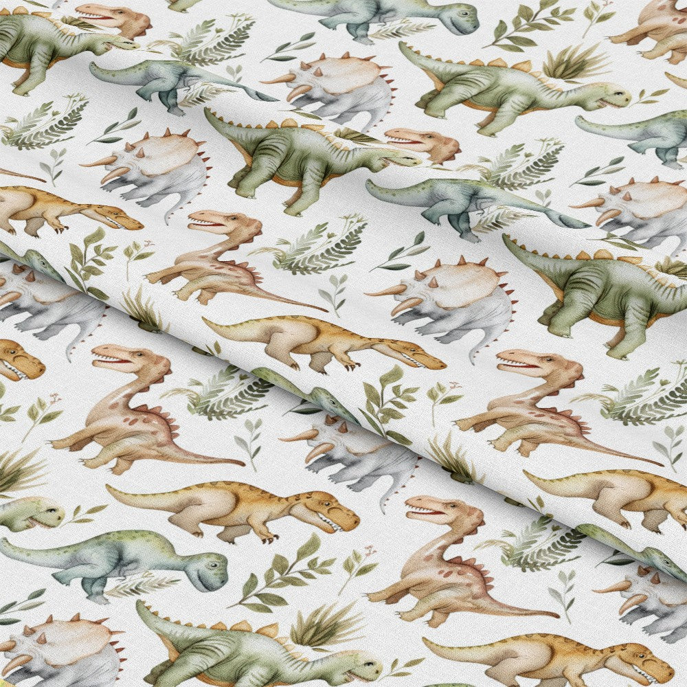 Watercolor Dinosaurs Pattern 6 Quilting Cotton Fabric
