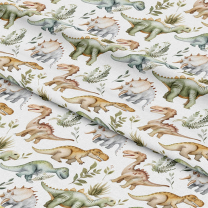 Watercolor Dinosaurs Pattern 6 Quilting Cotton Fabric