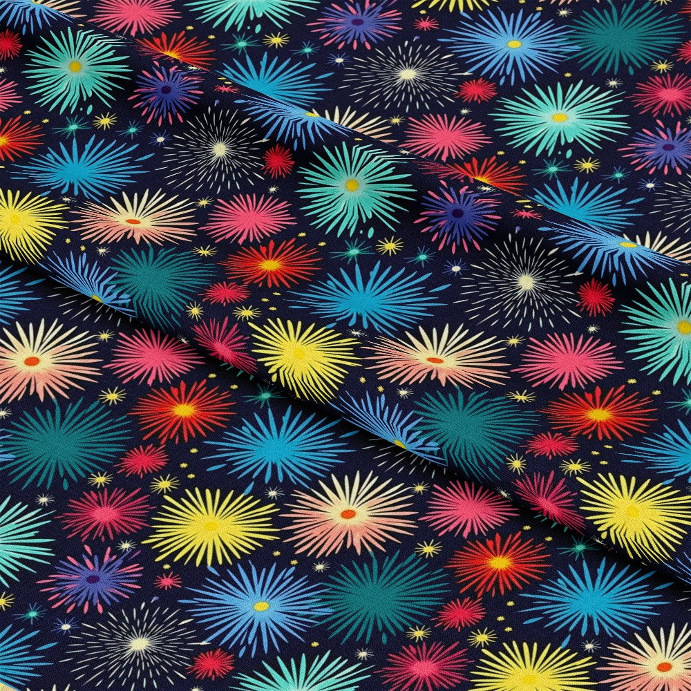 Colorful Fireworks Pattern 1 Quilting Cotton Fabric