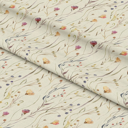 Handdrawn Meadow Wildflowers Pattern 6 Quilting Cotton Fabric
