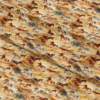 Wild Horses Pattern 5 Quilting Cotton Fabric