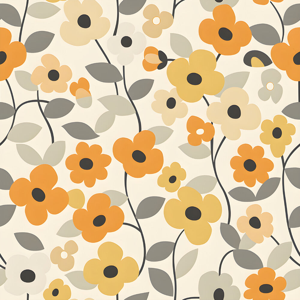 70s Retro Flowers Fat Quarter Bundle
