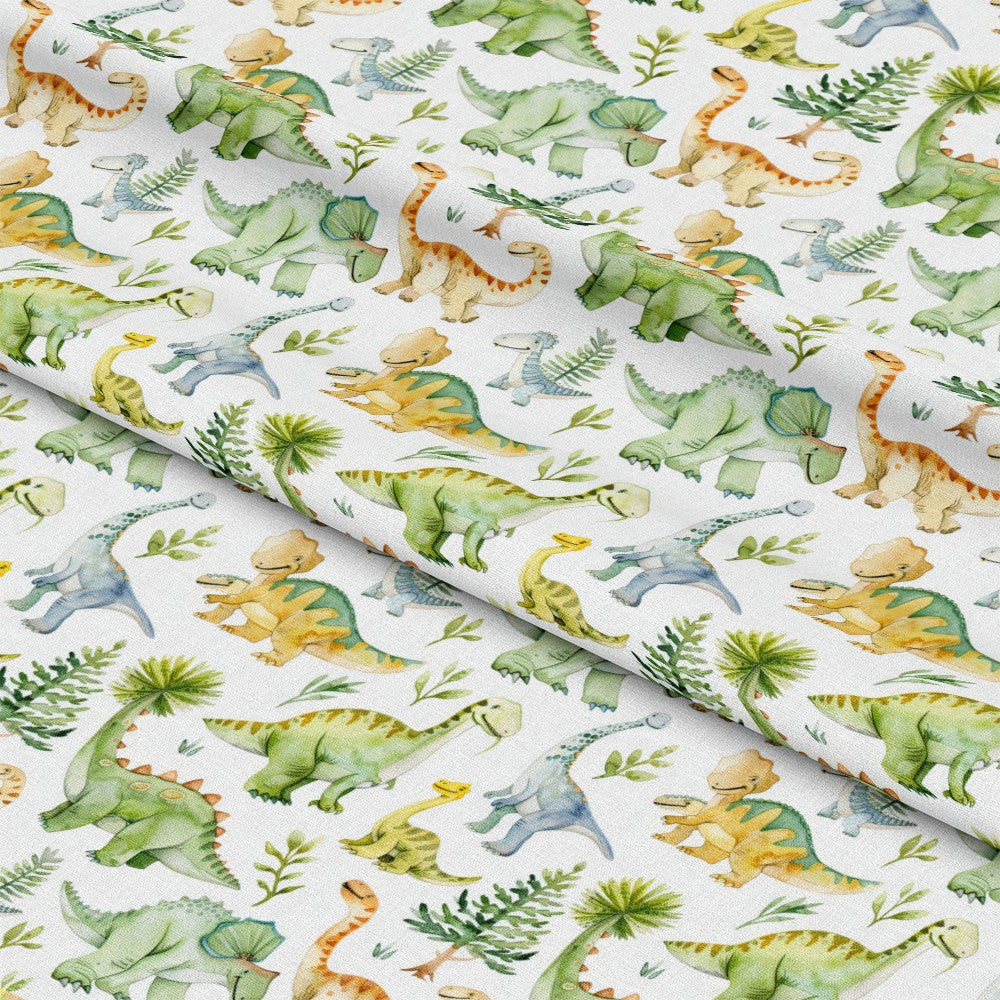 Watercolor Dinosaurs Pattern 10 Quilting Cotton Fabric