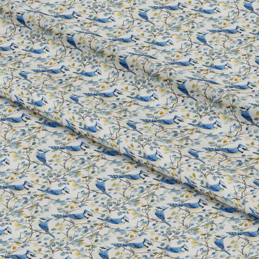 Blue Jay Florals Pattern 5 Quilting Cotton Fabric