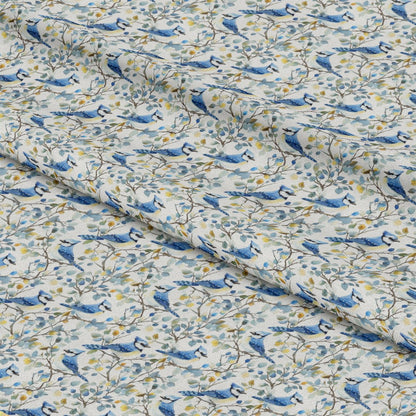 Blue Jay Florals Pattern 5 Quilting Cotton Fabric
