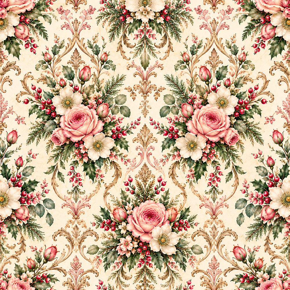 Christmas Rose Cottage Fat Quarter Bundle