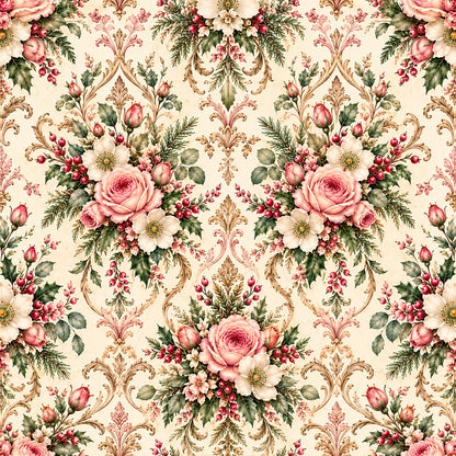 Christmas Rose Cottage Fat Quarter Bundle