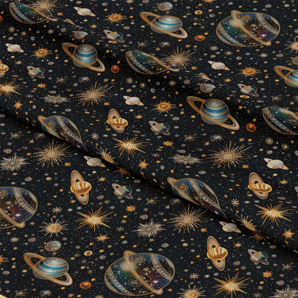 Planets and Stars Pattern 5 Quilting Cotton Fabric