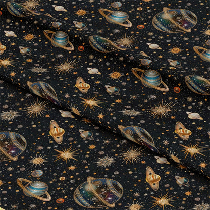 Planets and Stars Pattern 5 Quilting Cotton Fabric