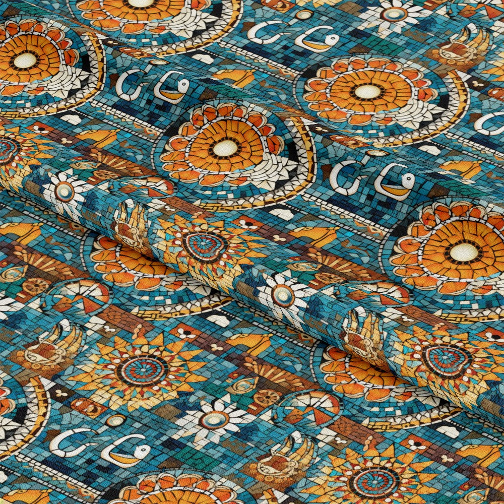Mosaic Art Pattern 22 Quilting Cotton Fabric