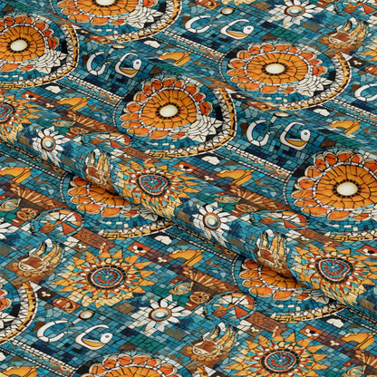 Mosaic Art Pattern 22 Quilting Cotton Fabric