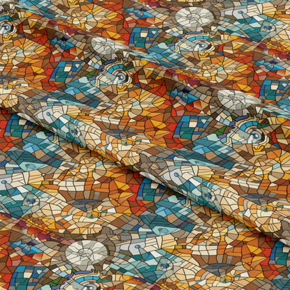 Mosaic Art Pattern 9 Quilting Cotton Fabric