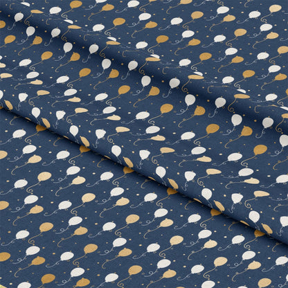 Navy and Gold Celebration Pattern 11 Quilting Cotton Fabric
