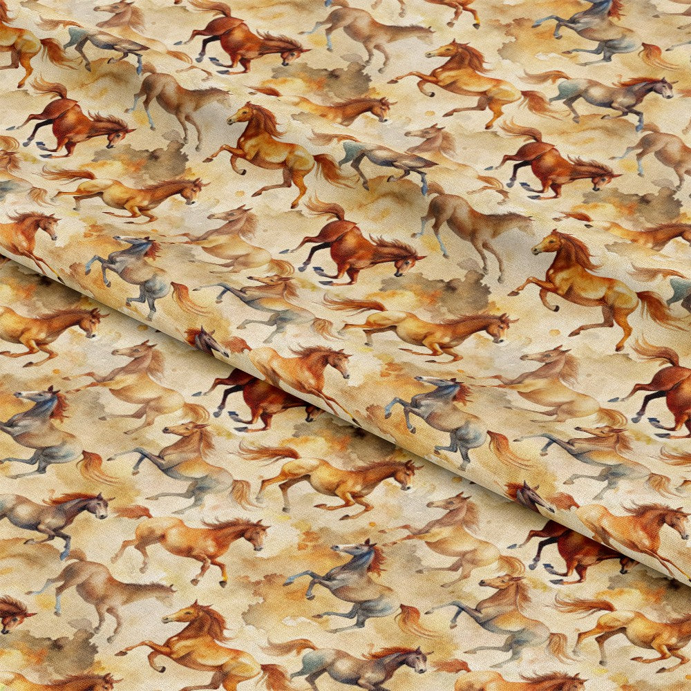 Wild Horses Pattern 17 Quilting Cotton Fabric