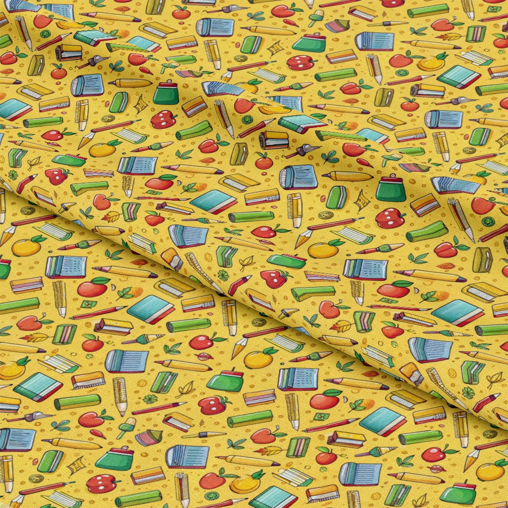 Back to School Pattern 24 Quilting Cotton Fabric